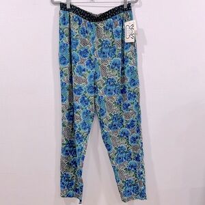 Box Office Vintage High Waist Floral Pants, Size 18, NWT